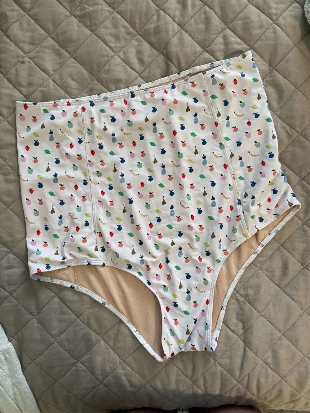 Kortni Jean Large tiny fruit extended high-waist bottoms